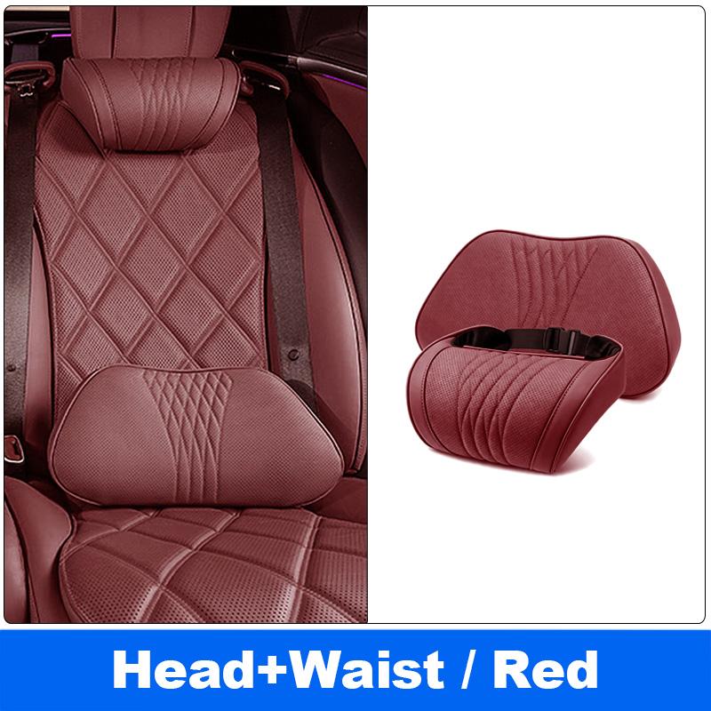 Vtear Universal Car Neck Lumbar Cushion Memory Foam Support Pillow Anti-Scratch Seat Parts Interior Modification Accessories