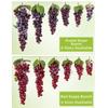 Realistic Artificial Grapes Bunches Decorative Green Grass Artificial Faux Fruits Simulation Fake Fruits Decorations
