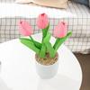 10*10*25cm Artificial Tulip Decorative Plant Easy To Arrange Flexible Stems Low Maintenance Realistic Appearance