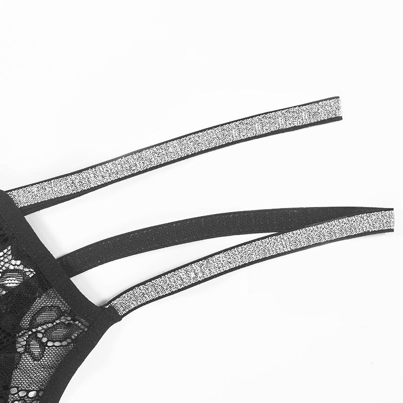 New Double Strap Low Waist Thong Sexy Lace Transparent Panties Women Sexy Lingerie Breathable G-string Underwear Sensual