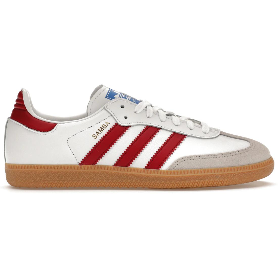 

Кроссовки adidas Samba OG Белые Бордовые с резиновой подошвой(IF3813) 44