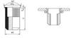 Rivet nut with reduced conical collar AN320 M5*20 - 5 STO - NI 320 M05