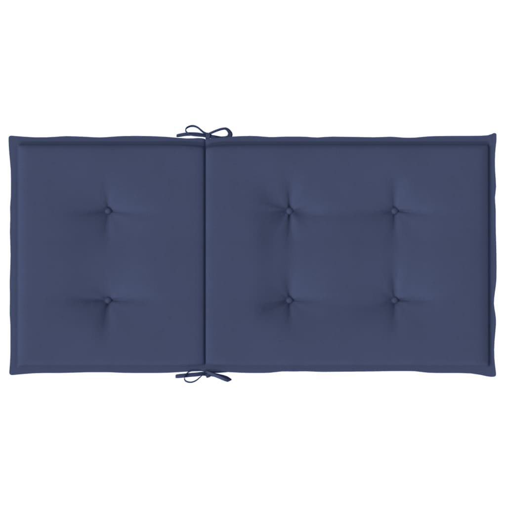 Low back Bench Cushions 6 pcs. Navy Blue Fabric