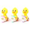 3 Pcs Random Color Kids Pressing Motorcycle Small Yellow Ducks Wind Up Toys Babies Inertia Car Toys