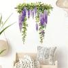 Green Plants Wall Sticker Self-adhesive Waterproof PVC Spring Floral Plants Sticker Home Office Living Room Bedroom Wall Decoration Decal