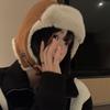 Women's Suede Aviator Hat with Thick Plush Ear Protection for Autumn and Winter