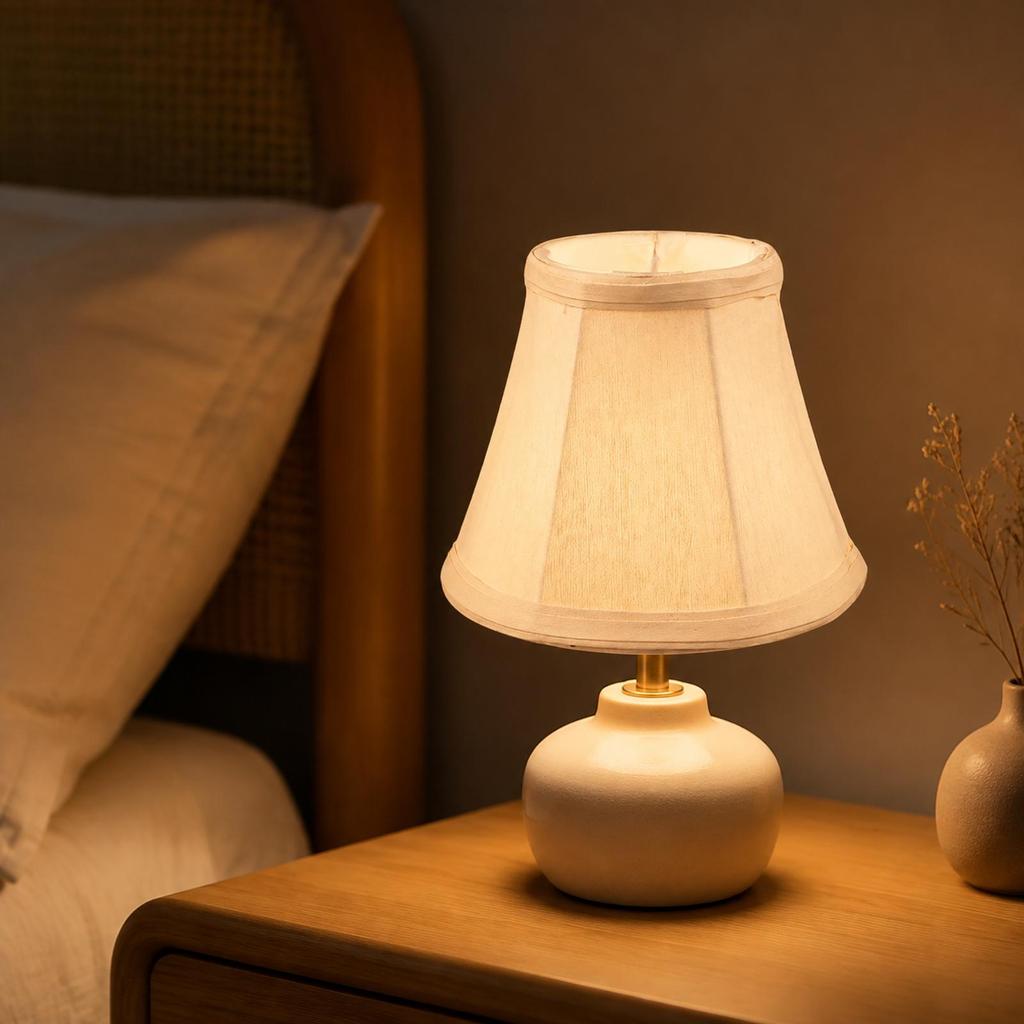 6 Pieces Attach-on Lampshade Bamboo-Textured Textile Small