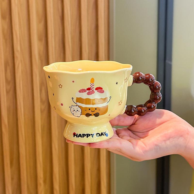 

Подарки на день рождения для девочек Милые торты Керамические кружки Практичные сувениры для подруг Детские школьные подарки 401-500ml