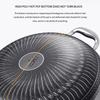 Factory Direct Sales Non-stick Stainless Steel Honeycomb Frying Pan 34cm With Steel Lid