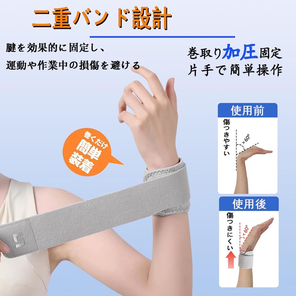 TFCC Wrist Tendon Sheath and Joint Support Double for and Use Brace, [Comfortable, Flexible, Support], Adjustable, Ultra-Thin, Lightweight,