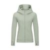 Waist-Tight Thin Yoga Wear Fall and Winter Running Jacket Workout Top Silm Hooded Cardigan Sweater Female Fleece-lined Thickened