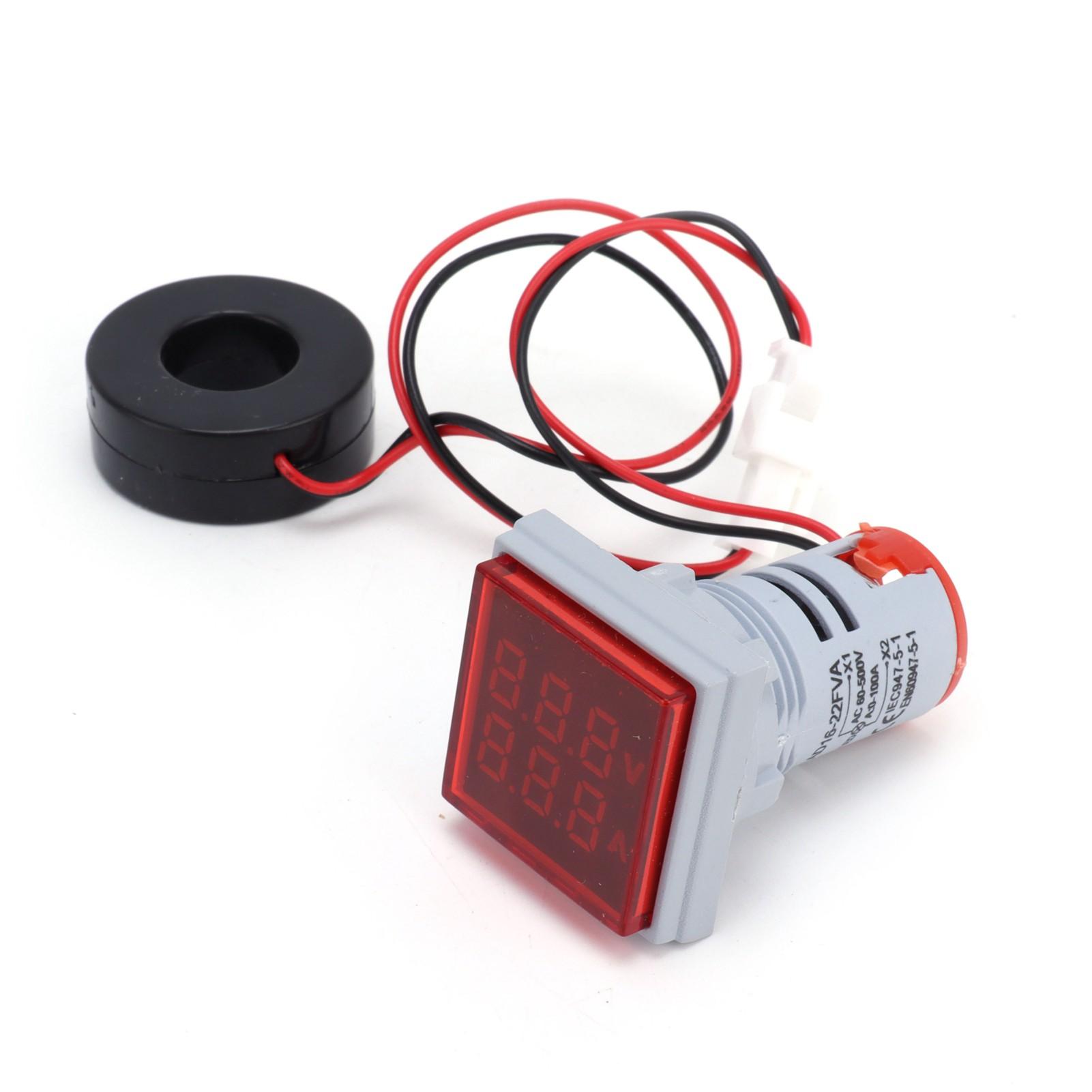 

Индикатор тока Универсальный 2Визуальная квадратная лампа 60~500 В переменного тока AD1622FVAYellow