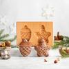 Kulaté Pečení 10cm x 15cm Dřevěný Tlačítko na Sušenky