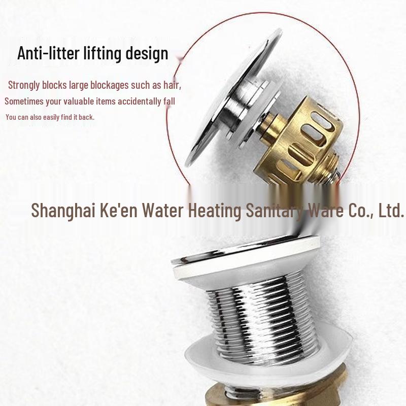 LANGZHIWEN Brass Sink Pop-up Drain with Basket & Overflow