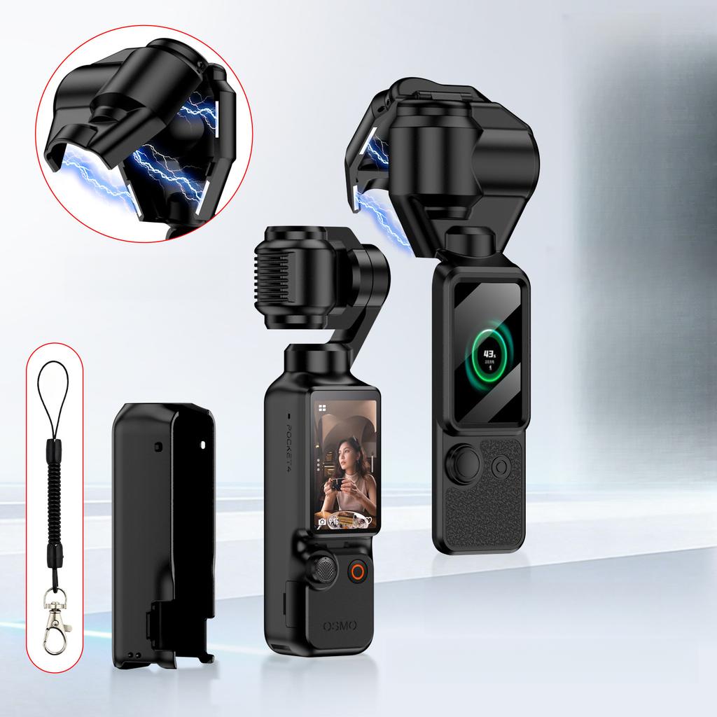 For DJI Osmo Pocket 4 Magnetic Protective Case Shockproof Hard Cover Anti-Scratch Camera Cover for Action Photography
