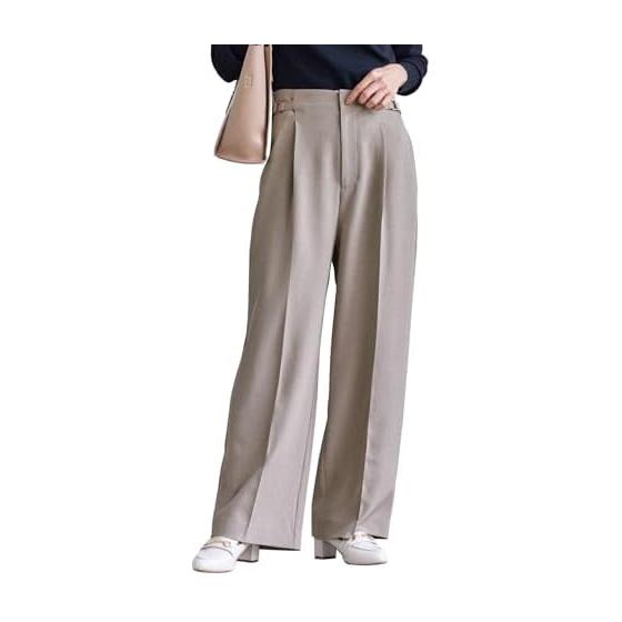 ROPE PICNIC Pants (Antibacterial and Odor Resistant) Clear Twill Side Belt Wide Pants Women s