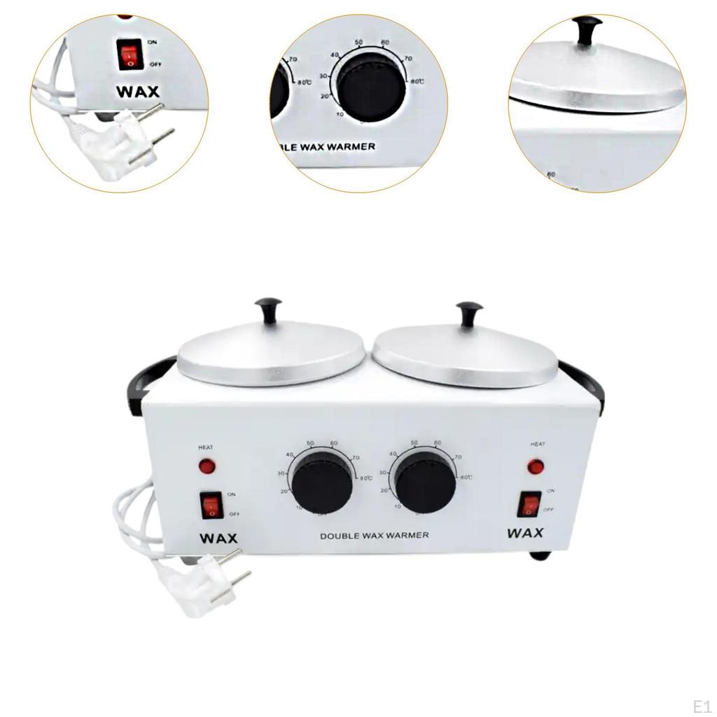 Double Pot Wax Warmer Portable Melter Machine for Hand and Feet SPA Epilator