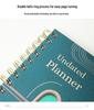 2026 A5 Spiral-Bound Hardcover Planner with Dividers & Full-Color English Calendar