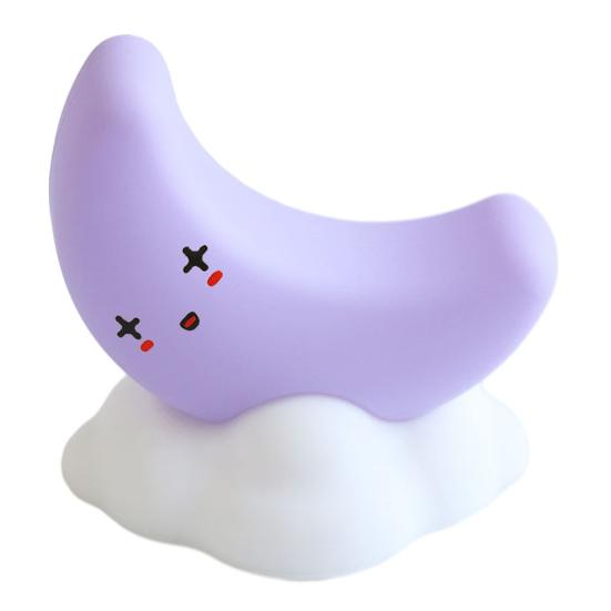 Moon Star Night Light for Kids, Silicone Soft Glow LED Lamp for Bedroom, Cute Cloud Moon Decor for Nursery