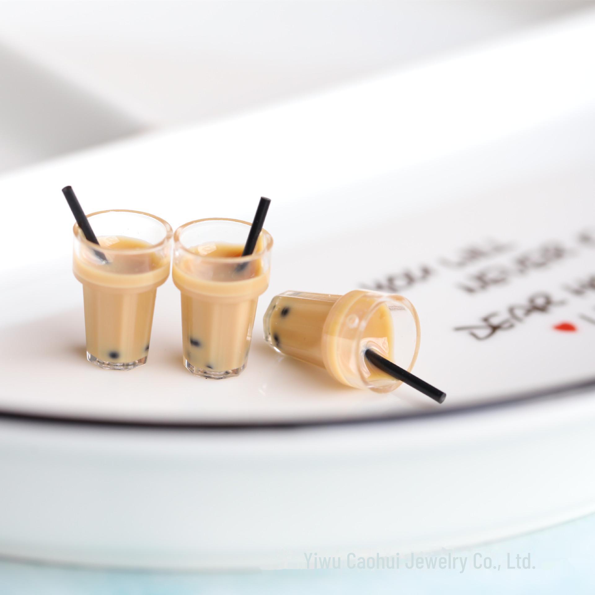 

Творческий DIY жемчужный шарик-соломинка для чашки с молочным чаем и отверстием для подвешивания – брелок, серьги и цепочка для телефона 1.3cm x 2.5cm (with straw) светло-коричневого