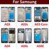 Front Housing LCD Display Frame For Samsung A02s A03s A03 Core A04 A04s A04E Housing Middle Frame Bezel Plate Cover