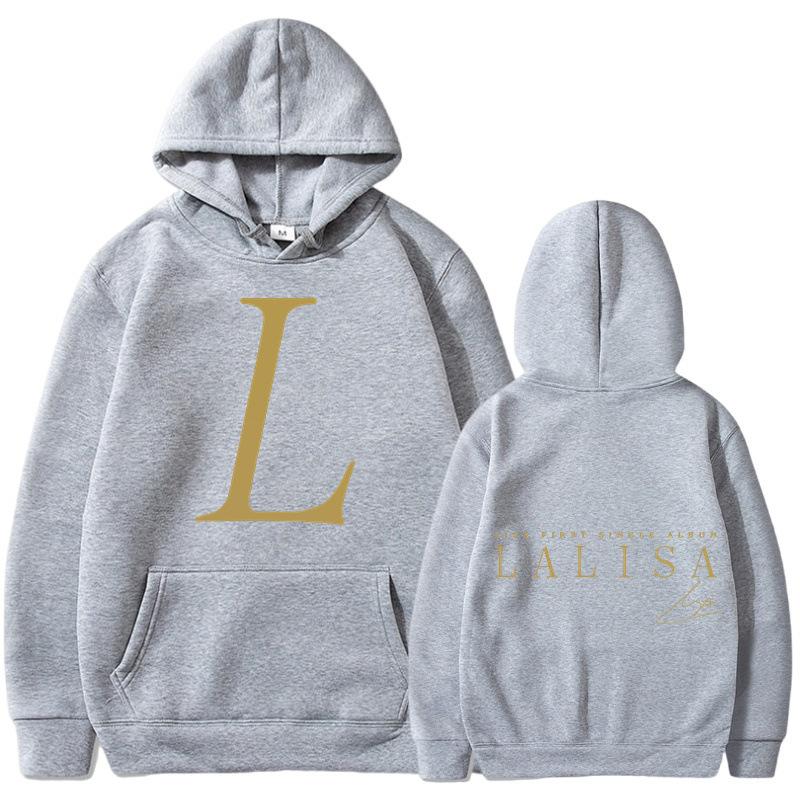 LISA SOLO Debut Album LALISA Surrounding the Same Hoodie Spring Autumn and Winter Kpop Pullover Casual Sweater