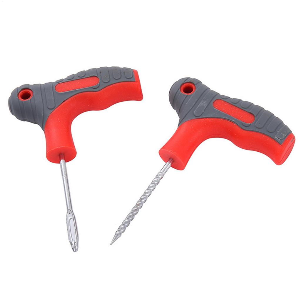 Tire Puncture Repair Kit 34 Pieces Motorcycle Patch Flats Repair Kit Heavy Duty Fix Tools For SUV RV Trailer ATV Tractor Sedans