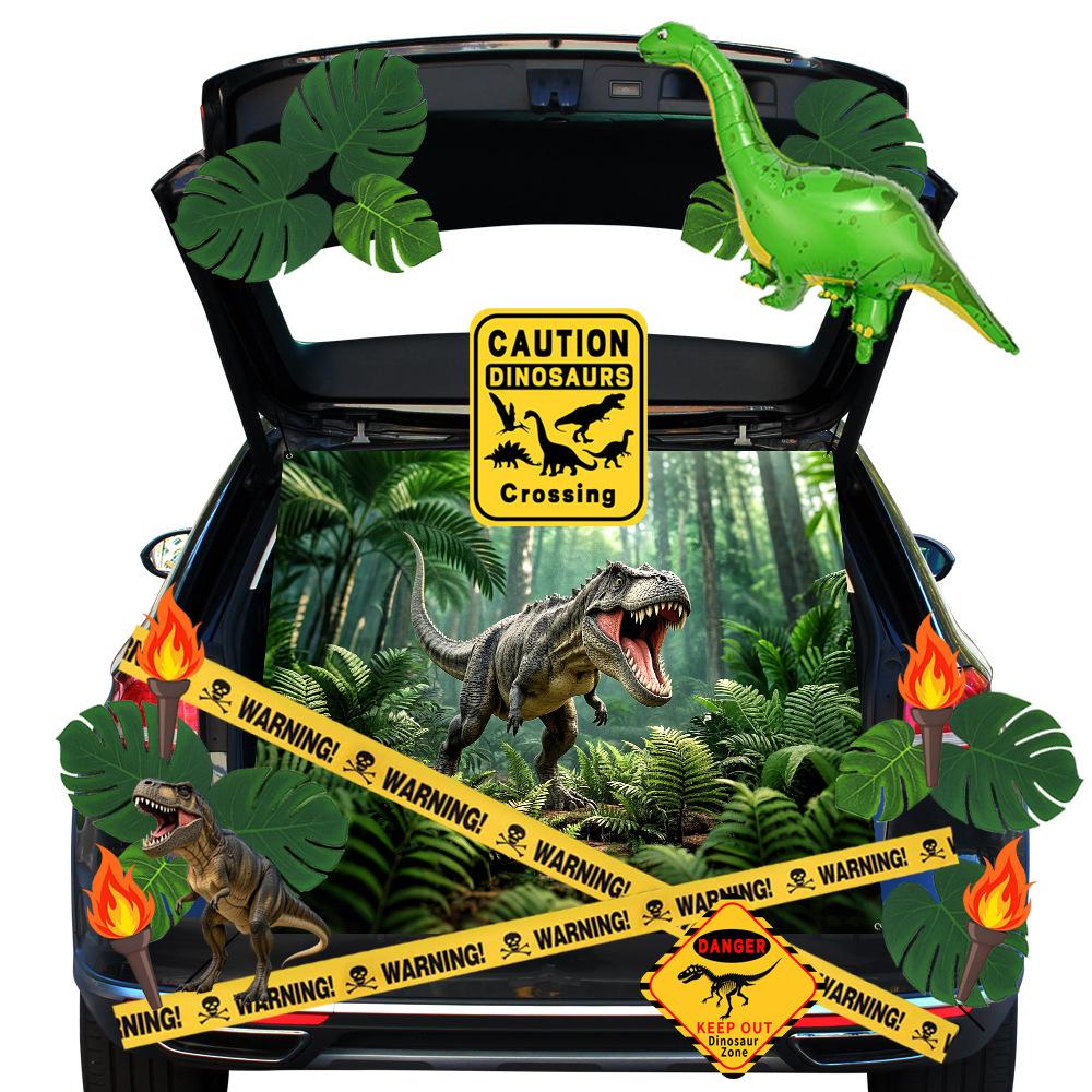Trunk Decorations Kit Garage Door Decorations Dinosaur Decoration for Car SUV Garage Door  Entryway Archway Halloween Party