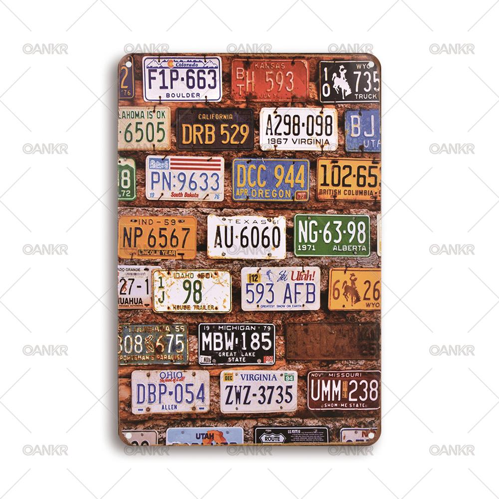 

Vintage Art Wall Poster Metal Tin Sign Ideal Gift x Inch License Plate Retro Metal Signs for Man Cave Garage Decor Plaque 20x30cm（7.8x11.8inch）