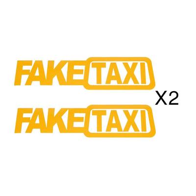 1 Set 2 Pcs/Set FAKE TAXI Reflective Car Sticker Decal Emblem Self Adhesive Vinyl Stickers for