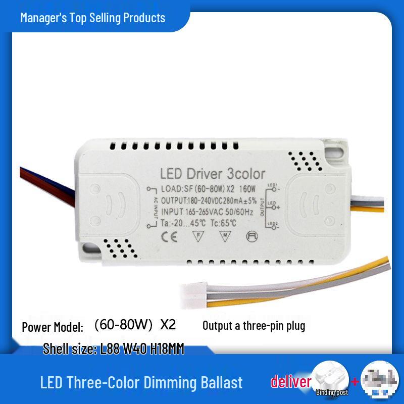 LED Deckenleuchte mit Dreifarben-Dimmung und Universal-Treiber