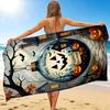 1Pc Halloween Ornament Jacko'Lanterns Beach Towel Quick Dry Multiuse For Beach Pool Gym Yoga Home Travel Christmas Halloween Xmas Gift S1516