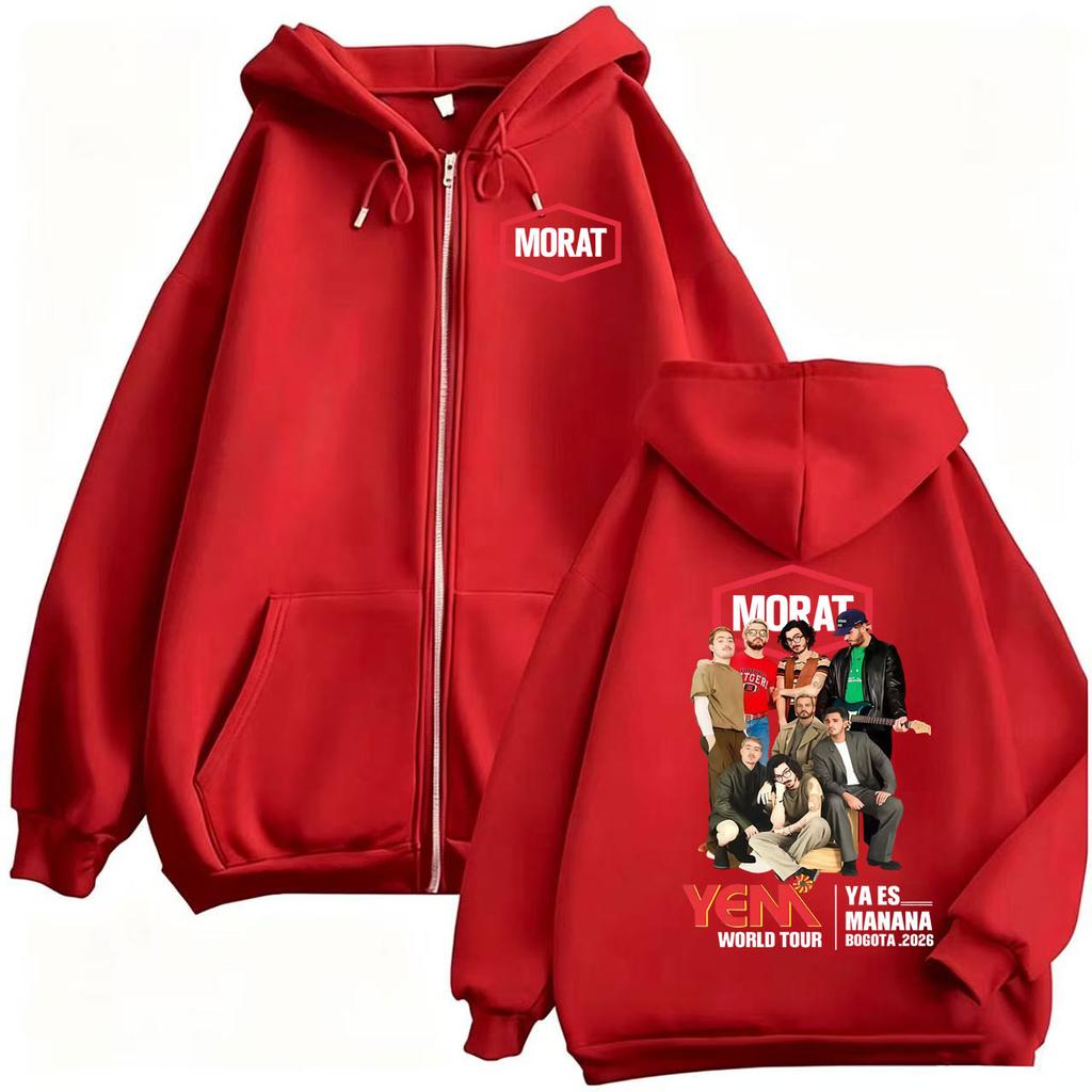 Band Morat Yem Ya Es Manana World Tour  Zipper Hoodies Coats Men Women Fashion Hip Hop Oversized Cardigan Sweatshirts Jacket