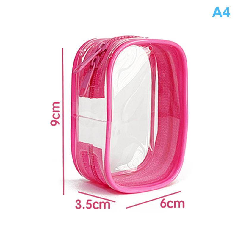 Přenosná PVC průhledná úložná taška s náplastí na hruď Úložiště dat pro panenky Kabelová taška Venkovní prachová taška Vodotěsná krabička na kosmetiku