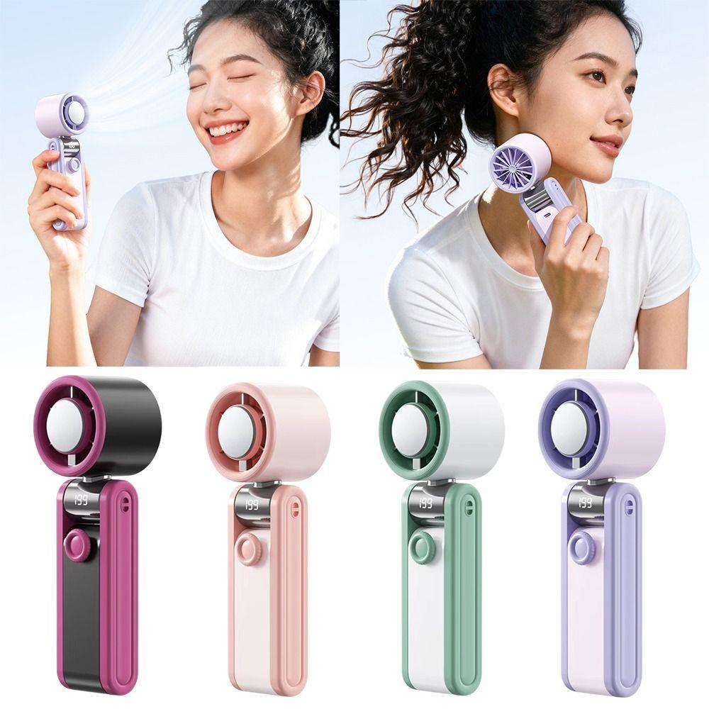 Portable Mini Pocket Fan Foldable Design USB Rechargeable Fan Mini Folding Cooling Fan  Outdoor Use