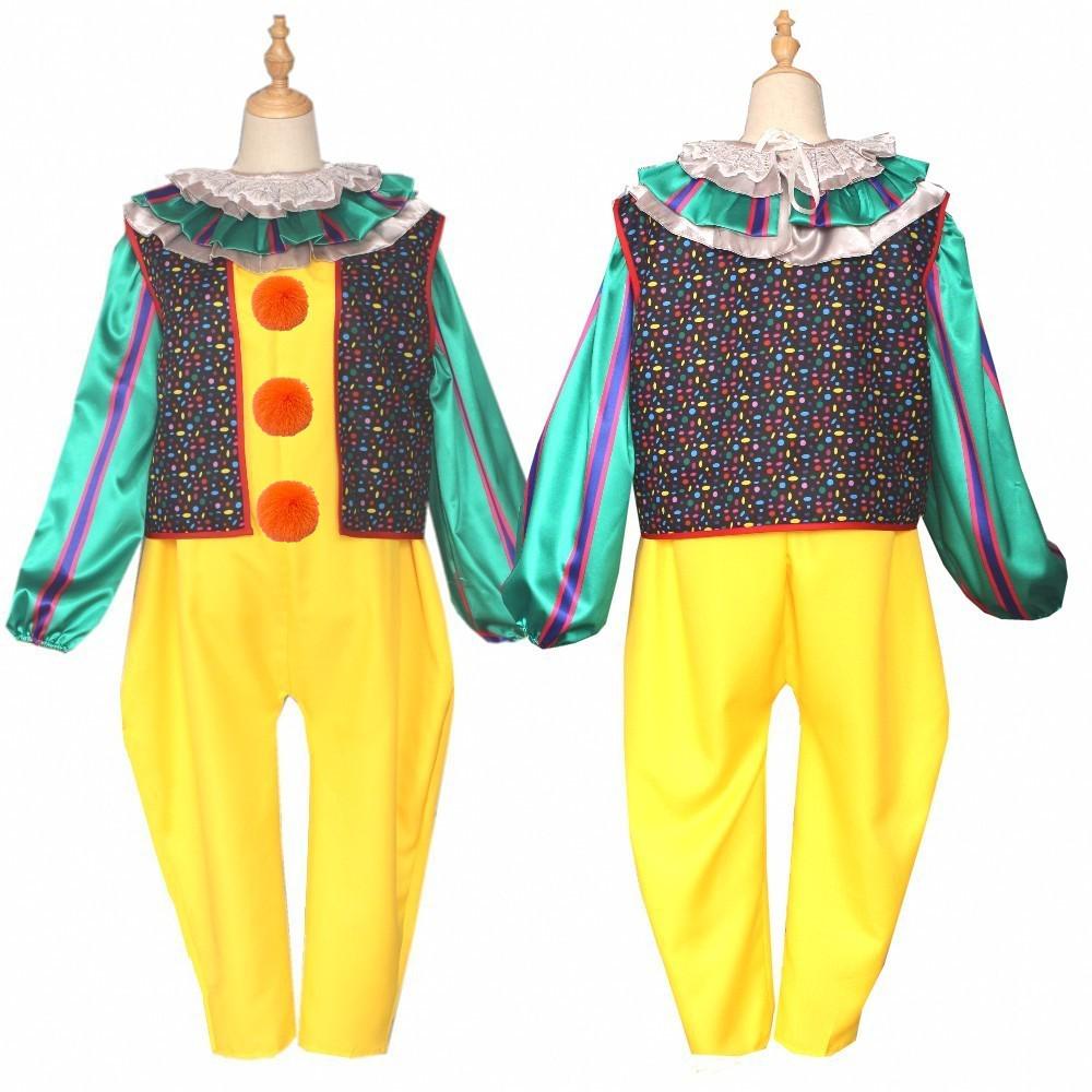 Anime Night Clown Joker Adult Pennywise Cosplay Costume Halloween Clown Stephen King Men Women Cos Suits Outfit Uniform Party