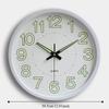 Modern 12inch Glow in The Dark Clock Energy-Saving Non-Ticking Silent Quartz Clock Hanging Plastic Wall Clock Bedroom
