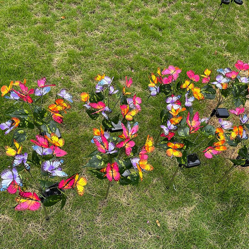 Waterproof LED Solar Butterfly Stake Lights for Outdoor Lawn and Courtyard