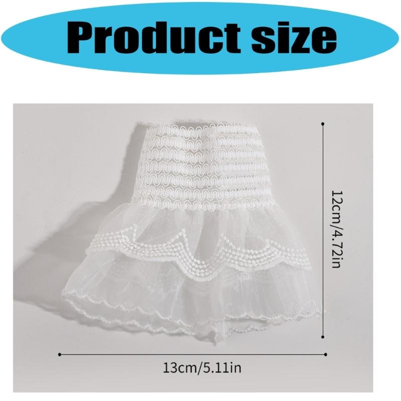 Detachable Lace False Sleeves Wrist Cuff Fingerless Hand Sleeve for Stylish Outfits Cosplay Event Daily Comfortable Wear