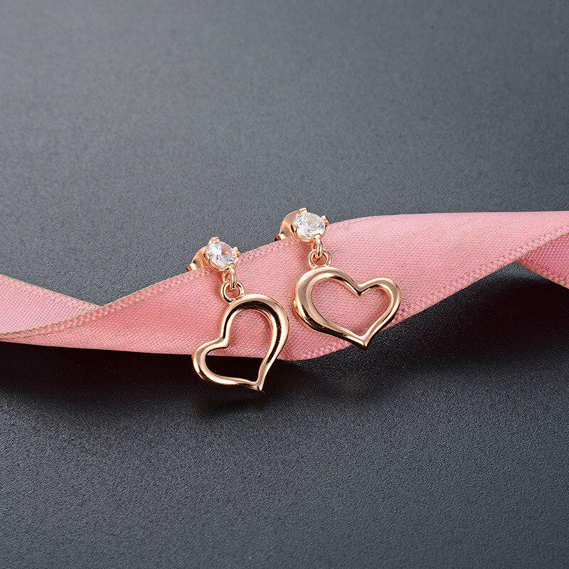 Cercei din argint la modă Tancise cu piatră prețioasă din zircon în formă de inimă, bijuterii pentru cercei pentru femei, cadou pentru petrecerea de nuntă