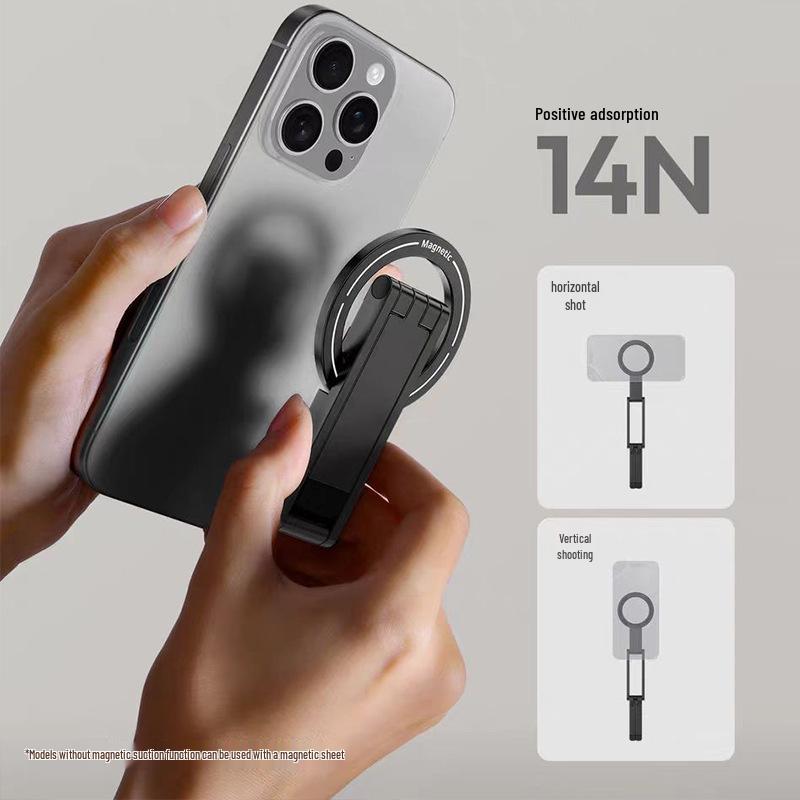 Universal Portable Desktop Magnetic Phone Holder & Tripod for Live Streaming