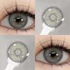 (0~-6.00 Grado) EYESHARE 1 Paio Lenti a Contatto Marrone Naturale con Lenti per Miopia Graduate Lenti Morbide per Trucco Graduato