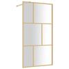 Paroi de douche avec verre ESG transparent doré 100x195 cm