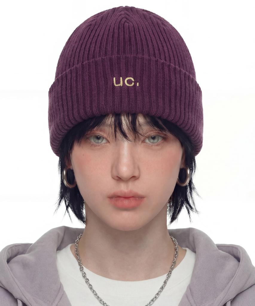Eondeokeonteulol Four Seasons Beanie Beanie / Rib / Loose / Uc / D Purple