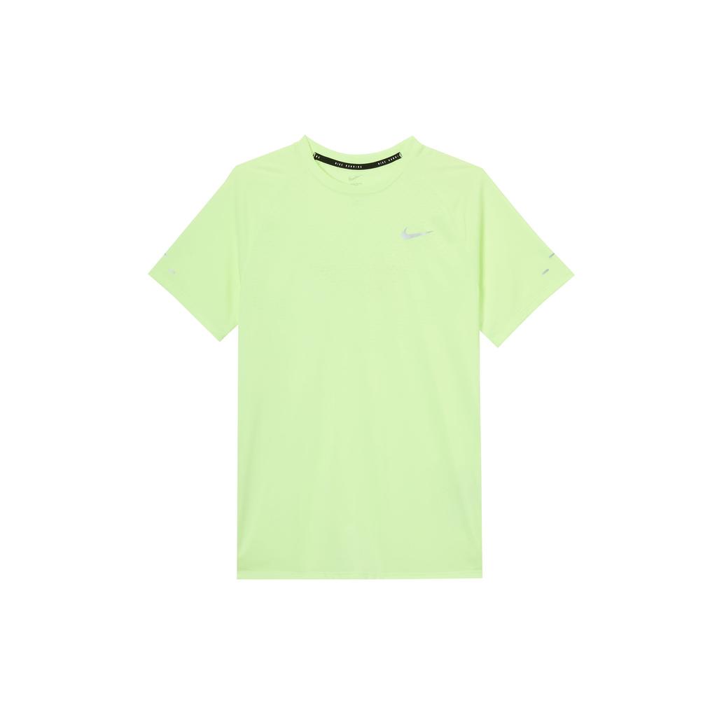 Nike Dri-FIT ADV Stride Series Logo Quick-Dry Breathable Pullover Short Sleeve T-Shirt Men Tops Light-Fluorescent-Yellow Reflective-Silver HV5204701