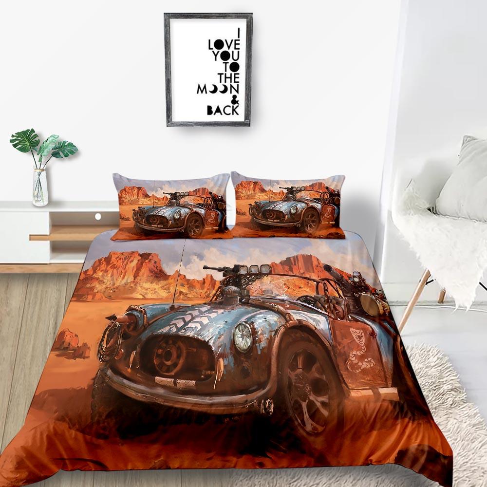 Cartoon Quilt Cover 3D Printing Bedding Cover Suit Twin King Size Highend Duvet Cover Set with Pillowcase for Boy Teen