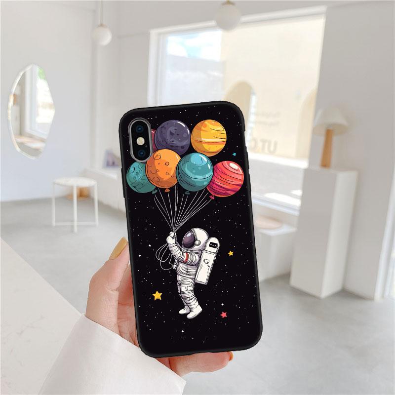 CJ12 Astronaut Space Moon Case for Samsung Galaxy M06 M15 M16 M35 M55 M56 A36 A42 A50 A50S A51 A52 A32 A33 A05 A05S A06 A16 A20
