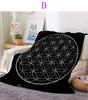 Sacred Planet Geometry Atomite Flower of Life Flannel Warm and Soft Plush Sofa Bed Blanket throw blanket   for picnic