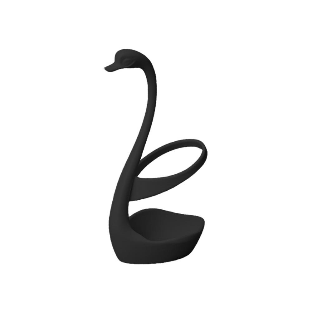 Decorative Swan Toothbrush Holder 3D Printing Makeup Brush Shelf Toothbrush Storage Rack  Home Use чёрный