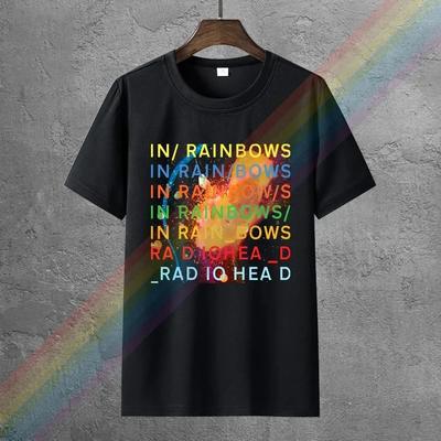 Radiohead In Rainbows Rock Radiohead Black T-Shirt S-5Xl Men's Cotton T-Shirt Fashion Men's T-Shirt Ordinary